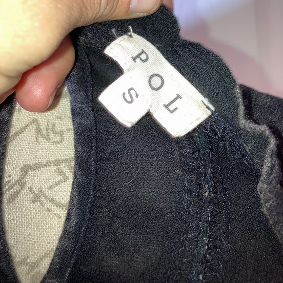 Boho Whimsigoth Washed Black Sleeveless Hippie Top sz POL sz Small - Picture 7 of 8